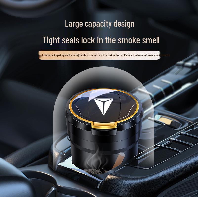 Deepal SL03 Multifunctional Car Ashtray with Flip Cover and Ceramic Liner