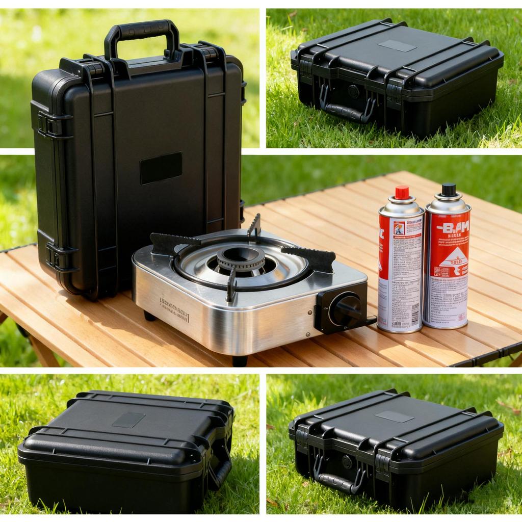 Frosted Card Stove Storage Box: Portable Outdoor Camping Picnic Tool