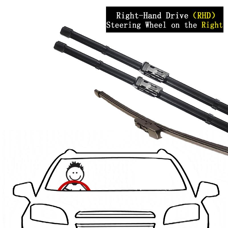 For Volkswagen VW T-Roc TROC T ROC A11 AC7 2017~ Front Rear Wiper Windscreen Windshield Brushes Washer Auto Replacement