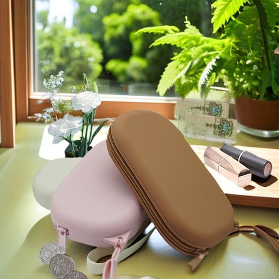 Oval Silicone Makeup Bag Waterproof Portable Storage Bag Zippered Travel Cosmetic Pouch for Toiletry Lipsticks Keys Jewelry