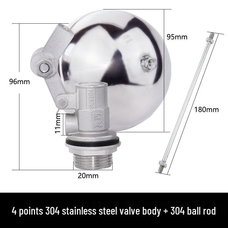 304 Stainless Steel Float Valve Water Level Controller for Tank/Tower, DN50 4-Point Inlet.
