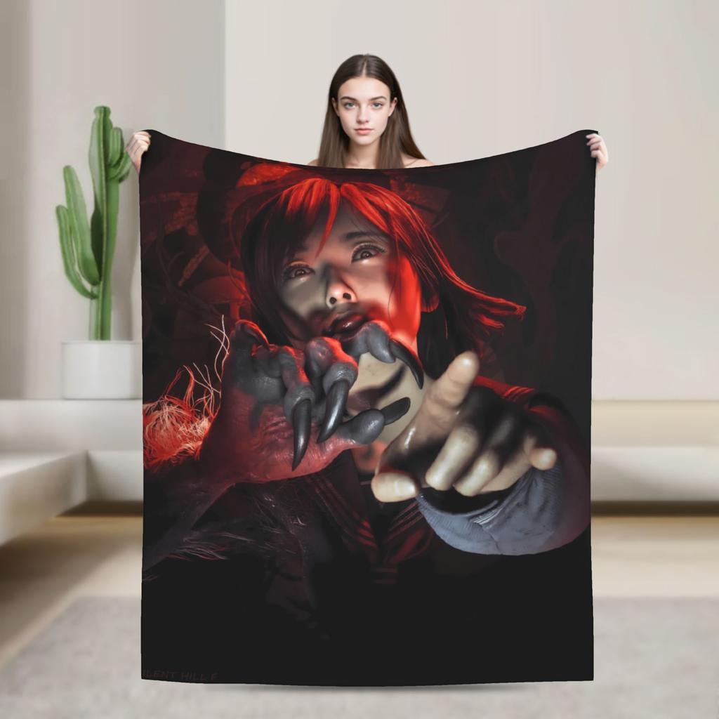 Silent Hill Horror Movie Games Super Soft Blankets Plush Bedding Throws Comfortable Couch Chair Flannel Bedspread Sofa Bed Cover