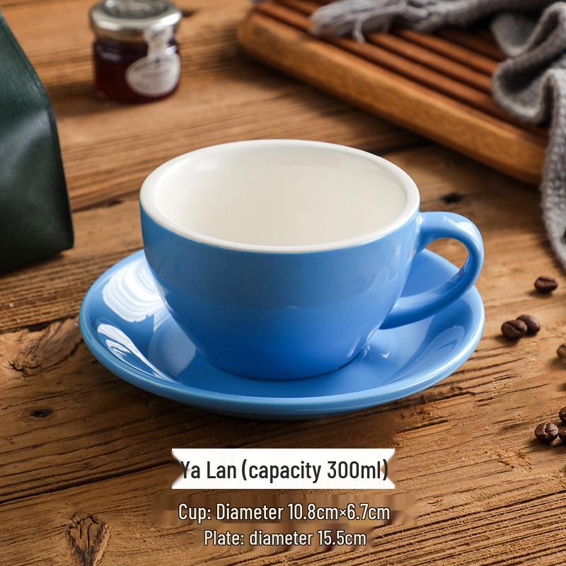 

Большой керамический набор чашек для капучино и латте 300 мл - Дизайн Яичный цветок 300ml