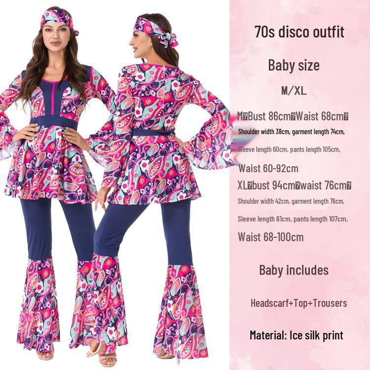 Halloween 70s Disco Hippie Costume