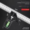 12" Professional Resolution Adjustable Stainless Steel Angle Combination Square Ruler