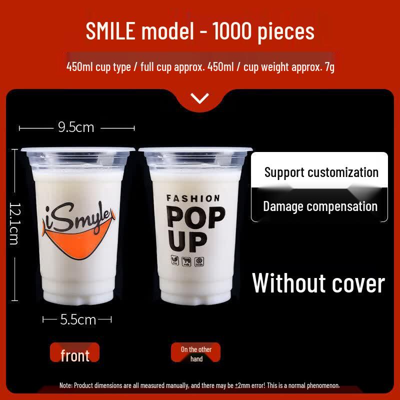 Disposable 95mm Plastic Drink Cups with Lids