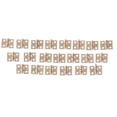 Cerniere per porte dell'armadio da 20 pezzi Mini cerniera placcata in ottone Piccoli gioielli decorativi