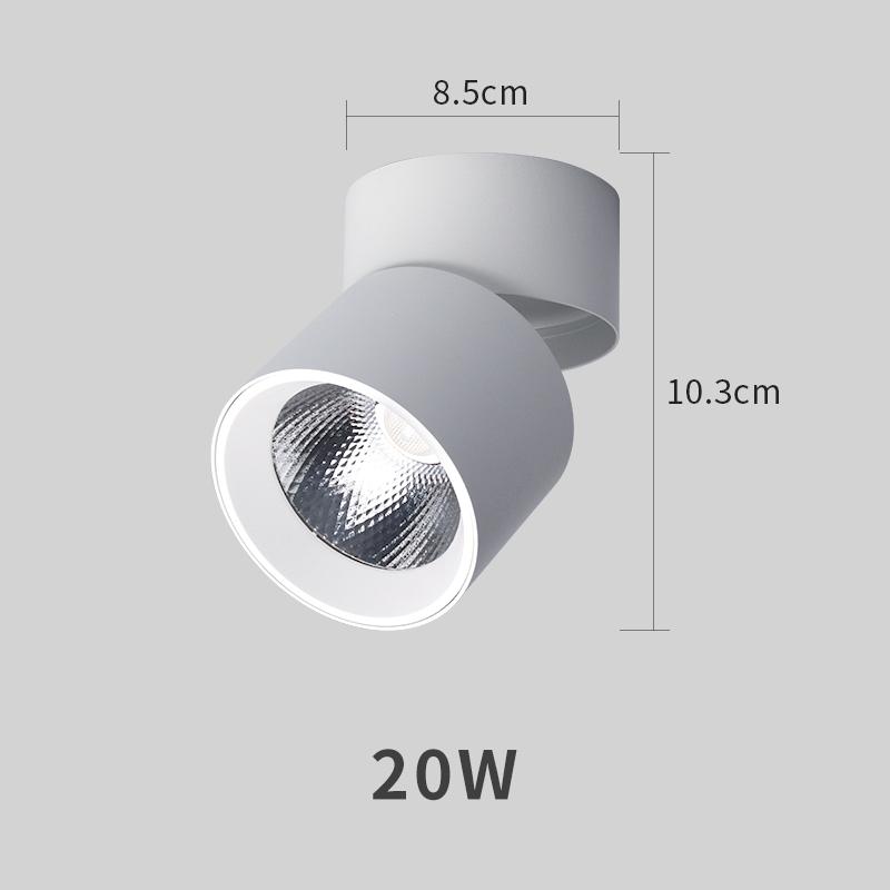 Dimmable LED Downlight Foldable Ceiling Spotlight 10W 15W 20W Surface Mounted Aluminum Spots Lamp For Room Home Kitchen Bathroom