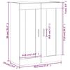 VidaXL Wall Cabinet Smoked Oak 69.5x34x90 Cm Engineered Wood 830401