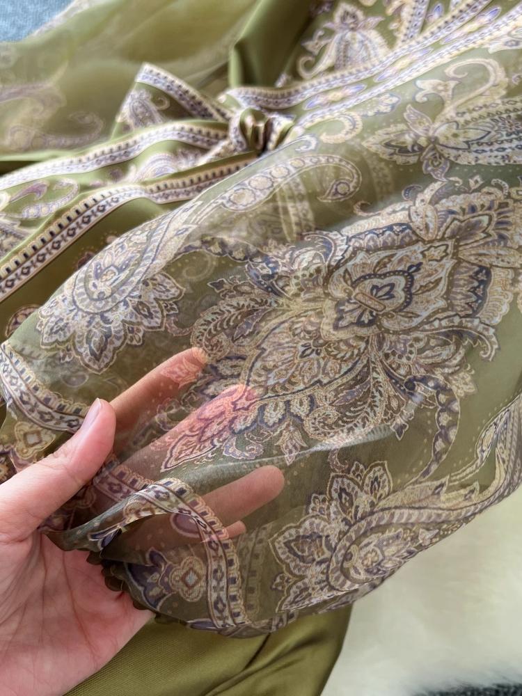 Herbst Paisley Print Bandage Wrap Abendkleid Frauen Laterne Ärmel Party Langes Kleid Weibliche Y2k Patchwork Dicken Satin Ballkleid