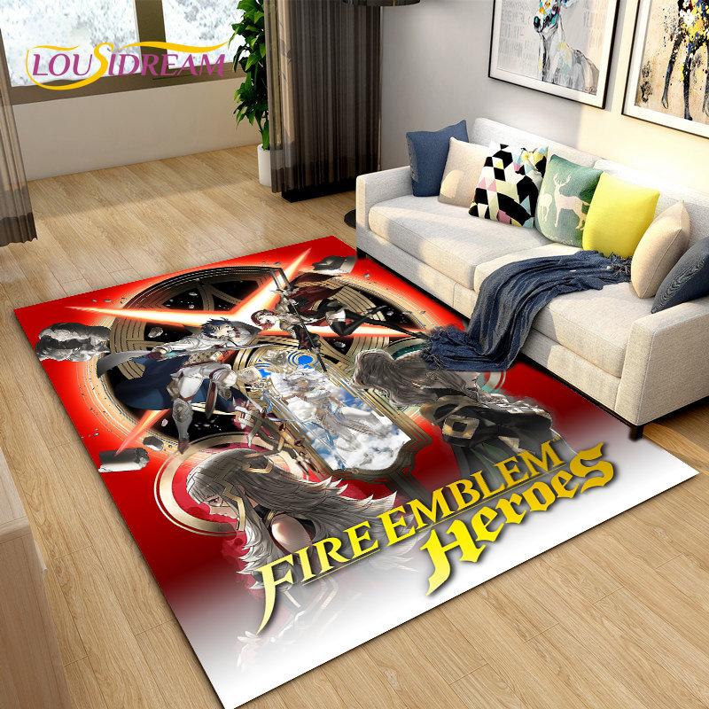 Fire Emblem Series Game Gamer Area Rug,Carpet Rug for Living Room Bedroom Sofa Doormat Decoration, Kids Play Non-slip Floor Mat