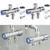 Washing Machine Water Diverter Valve Three-Way Double Control Faucet Angle Valve Washing Machine Faucet Connector Valve