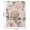 Vintage Botanical Blush Peony Flowers Pattern Throw Blanket Travel Size Cozy Blanket for Plane Train