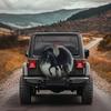 Winged Black Horse Tire Cover Durable Polyester Jeep SUV Trailer Spare Wheel Protector
