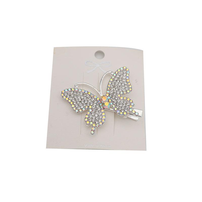 Korean Style Rhinestone Bow Hair Clip for Women
