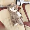 Niedliche Katzen-Auto-Taschentuchbox-Abdeckung mit Plüschtier, Hängender Fahrzeug-Innenraum-Organizer, Entzückende Auto-Dekoration & Praktisches Zubehör (grau)