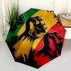 1 Stück Reggae-Flagge Automatisches Öffnungs-/Schließschirm, Tragbares Dreifach faltbares Design mit Eisenrahmen, Perfekt für den Außenbereich, Festivals, Reisen, Täglichen Gebrauch, a