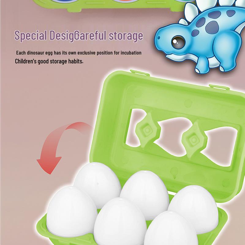 Cross-Border Baby Smart Egg Puzzle: Dinosaur Shape & Color Matching Educational Toy