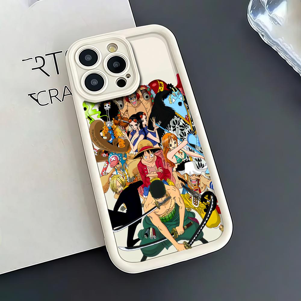 ONE P-PIECE Anime phone case For iPhone 12 11 13 14 15 16 17 Max Pro Plus Air Mini Drop-Proof Flexible Silicone Case