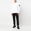 STONE ISLAND Ss23 Solid Logo Crew Neck Long Sleeve Sweatshirt Men Sweatshirt White 1015502B0-V0001