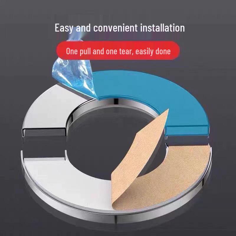 Dekorativní kryt z nerezové oceli pro nástěnný otvor pro baterii a sprchový ventil