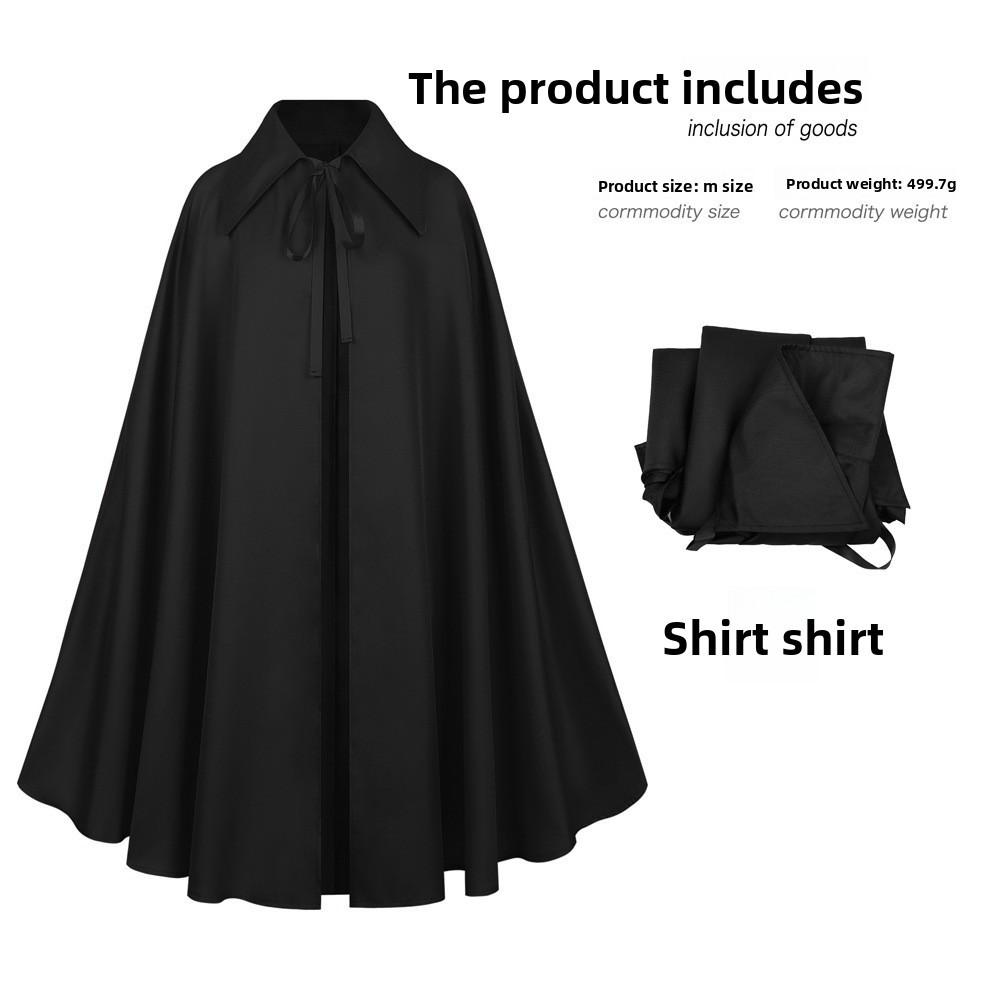 Wizard Fantasy Cloak Medieval Retro Steampunk Costume For Halloween Cosplay And Themed Parties