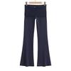 Korean Elegant Patchwork Mesh Flare Yoga Pants - Women's Retro Slimming Two-Piece Drape Design