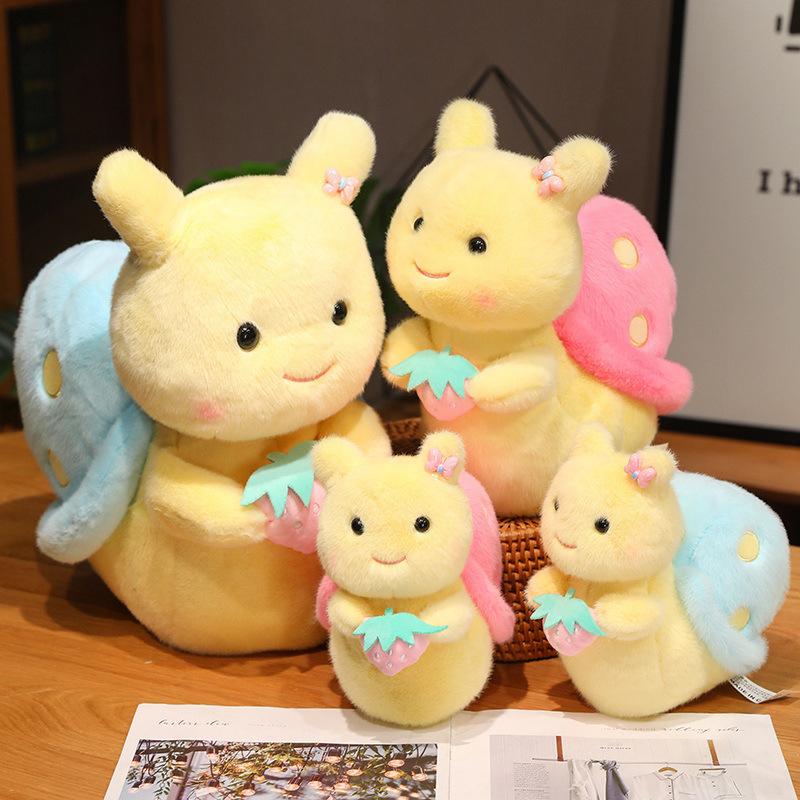 Cute Strawberry Snail Doll Plush Toy Little Snail Doll Children Soothe Rag Doll Girl Birthday Gift