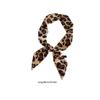 Leopard Print Narrow Silk Scarf for Women Girls Short Necktie Scarf Fashionable and Versatile Accessory for Any Outfit
