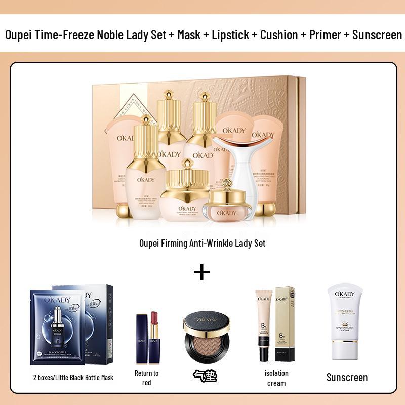 Oupe Straffendes Anti-Falten Hautpflege-Set: Feuchtigkeitsspendende und Faltenreduzierende Gesichtspflege für Frauen