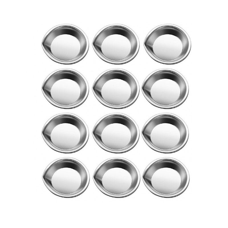 

WTEMPO Stainless Steel Mixed Color Palette Round Lightweight Stackable Perfect for Watercolor Airbrushing Nail Art and Makeup 100pcs серебряный