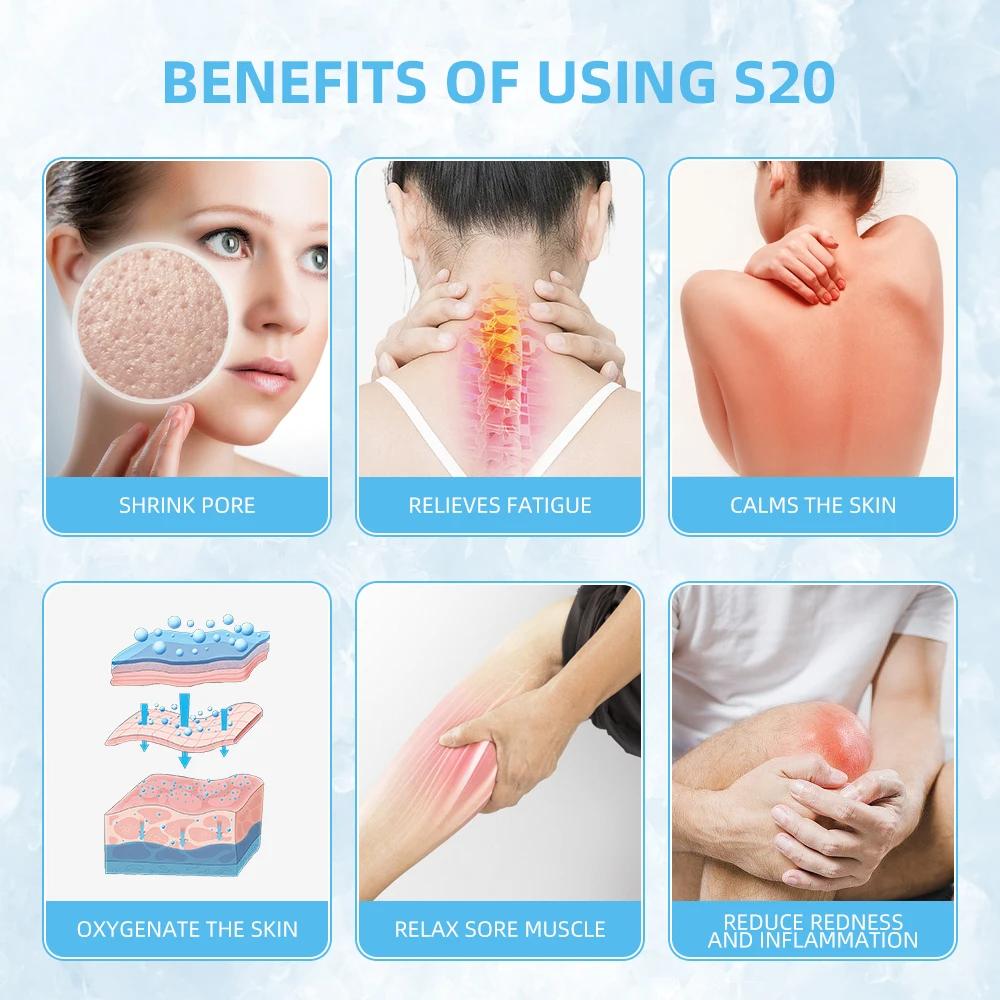 Rolă de gheață Role de masaj la rece pentru masaj facial și corporal Ochi Depuff Eliberarea durerii cu husă de călătorie Masaj facial pentru îngrijirea pielii