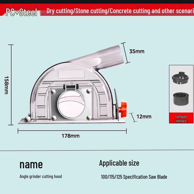 Angle Grinder Dust Collection Cover for Dust-Free Cutting and Polishing