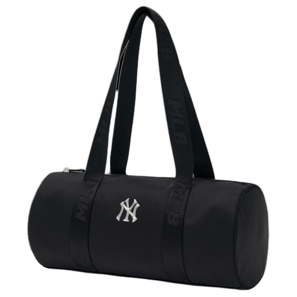 MLB Logo Zipper Tote Bag Nylon Shoulder Travel Gym Bag Unisex bags Black 3ABQL024N-50BKS