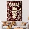 Cowboy Bull Western Design Patterned Tapestry Home Decor, Suitable for Bedroom and Living Room, Gift