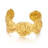 Exaggerated Stainless Steel Metal Shell Flower Cuff Bangle Bracelet for Women Vintage Gold Color Bangles Beach Party Jewelry New