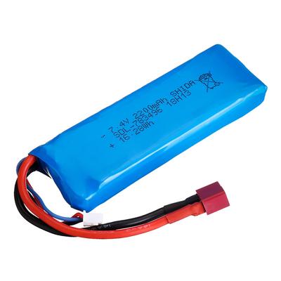 WLtoys 2200mAh Type T Genuine Japanese RC Car Spare Part for and Scale Buggy Drift Models Hi-Tech 7.4V Li-Po Battery, (Explorer/MATCH), Product, 1/10