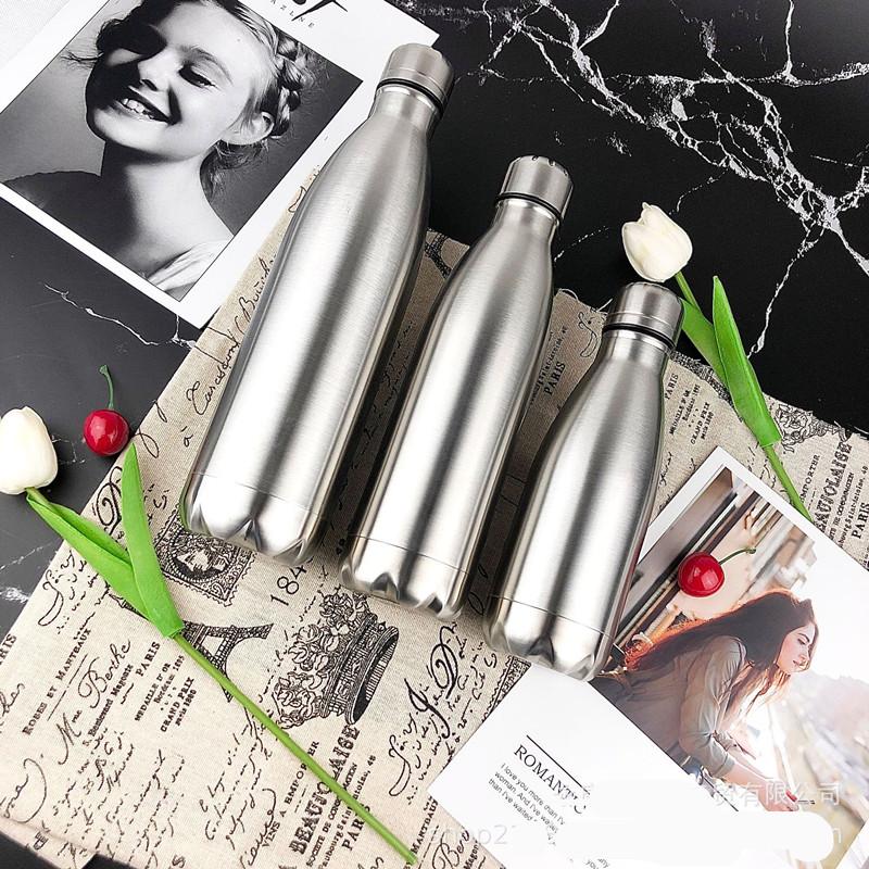 Stainless Steel Water Bottle 1 Liter Free Shipping Items, Drink Bottle for Sport Travel Cups, 500 750 1000ml Water Bottles