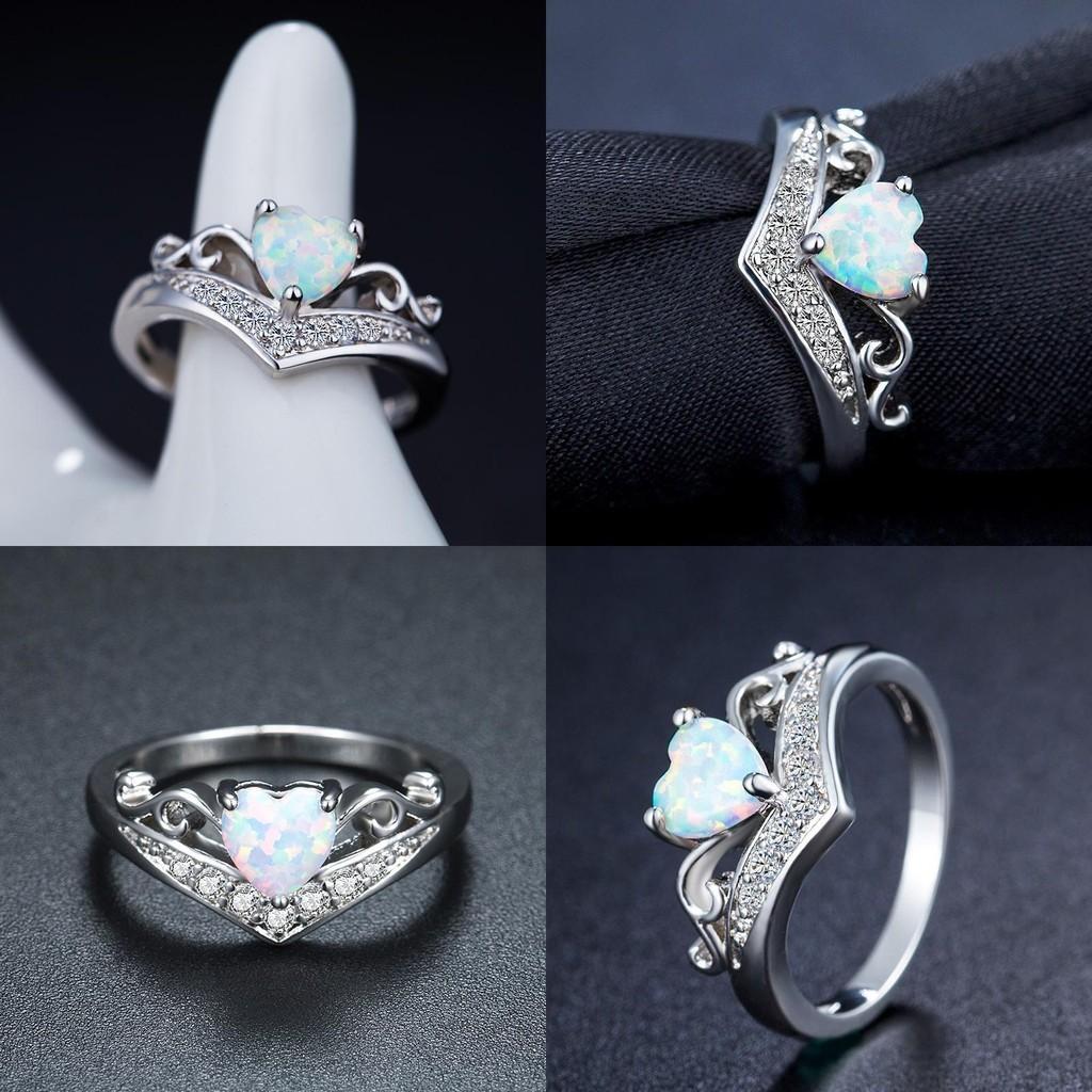 Creative European American Female Fashion Jewelry Heart-shaped Copper Ring Cy107