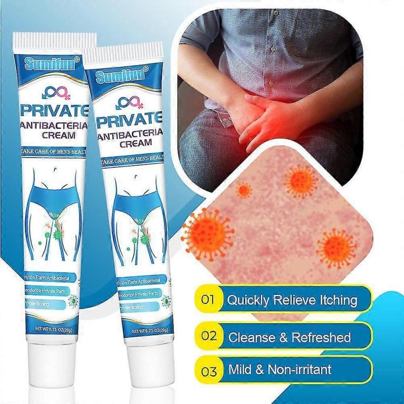 3PCS Men's Anti-itch Cream, Private Care Cream, Anti-bacterial,Men's Pubic Itch Cream Topical Cream Intimate Cleansing Ointment Skin Topical, Anti-itc