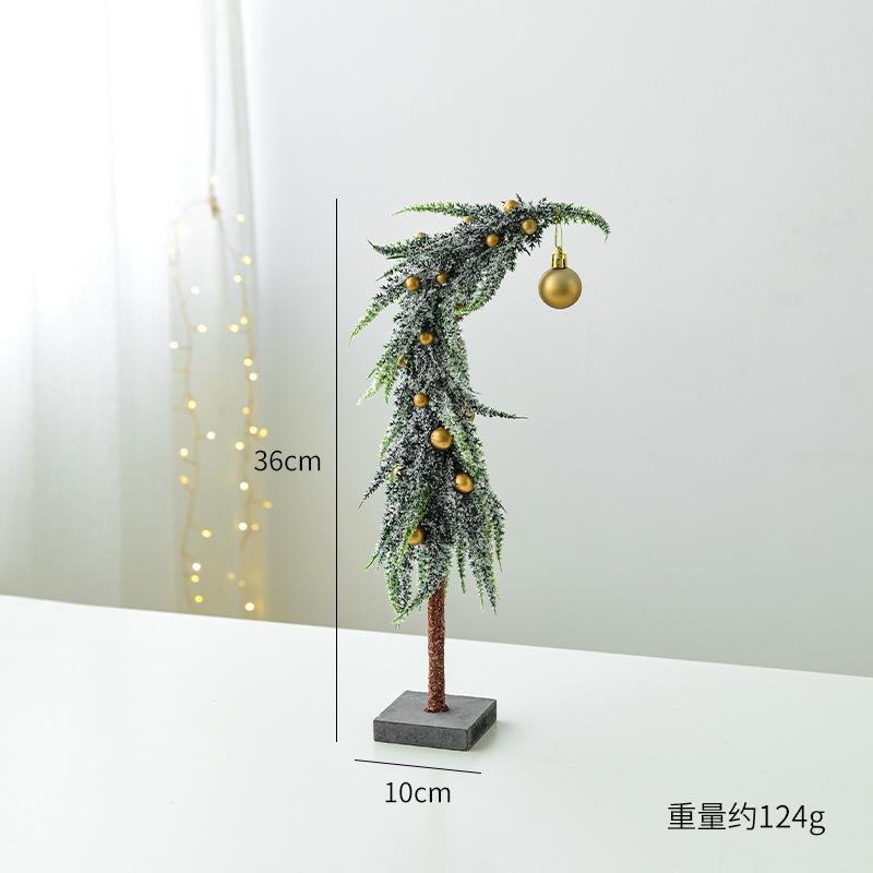 Christmas Decoration Mini 50cm Crooked Neck Christmas Tree Home Decoration Ornament Christmas Atmosphere Arrangement