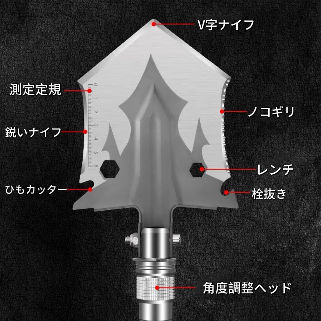 AGOSELVA Foldable with High Lightweight Car Snow Mud Disaster Emergency Includes Storage Outdoor Use Multi-Purpose Shovel, Three-Section Handle,