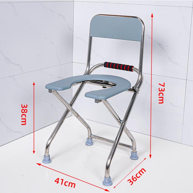 Reinforced Foldable Toilet Chair for Elderly and Pregnant Women