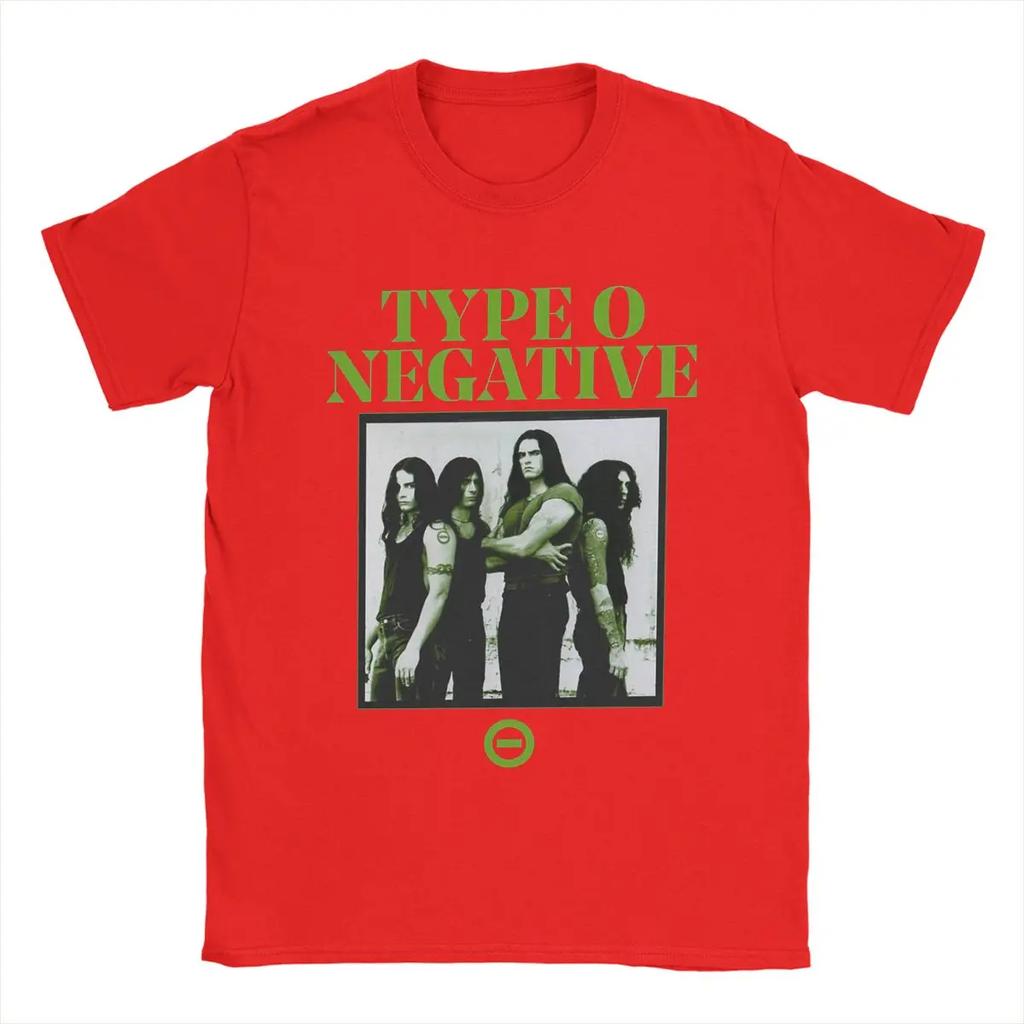 Herren T-Shirt Typ O Negative Lustige Baumwoll-Tees Kurzarm T-Shirt O-Ausschnitt Oberteile Sommer