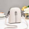 Borsa Piccola a Tracolla da Donna Retrò in Ecopelle con Doppia Cerniera Tracolla Regolabile Tasche Multiple con Zip
