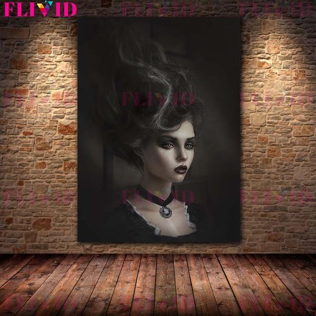 The Three Sisters of Witches and Natural Botany Witch Wall Art Oil Painting Vampire Queen Poster and Printmaking Family