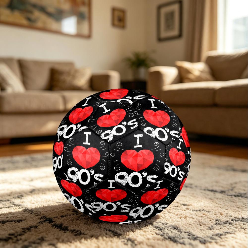1pc Love S Style Size 5 Soccer Ball Professional Match Training Football Indoor &Outdoor Sports Ball Lightweight Durable c6532