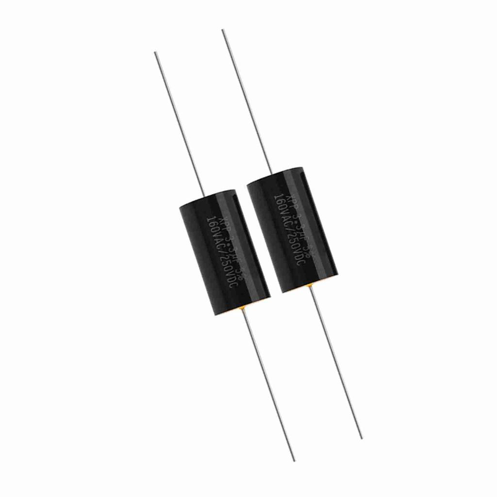 2PCS Capacitor Frequency Divider Capacitance Audio Speaker Capacitor (3.3uF)