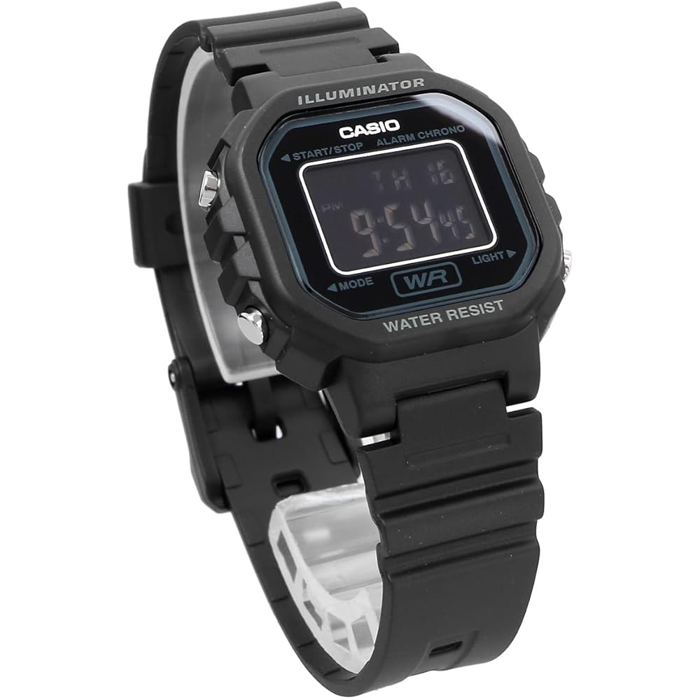 Casio Chupacashi LA-20WH-1B Digital Watch Full Black Reverse LCD for Women Girls Kids