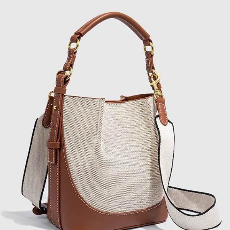 Borsa a tracolla a secchiello larga da donna ad alta capacità 2025
